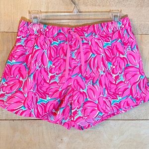 Lauren James Floral Print Pull On Water Shorts M
